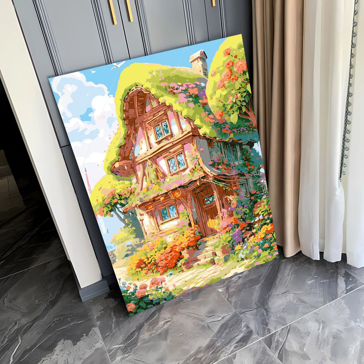 [40x50] Canvas Paint By Number Kit Digital Oil Painting DIY Lukisan Seri F