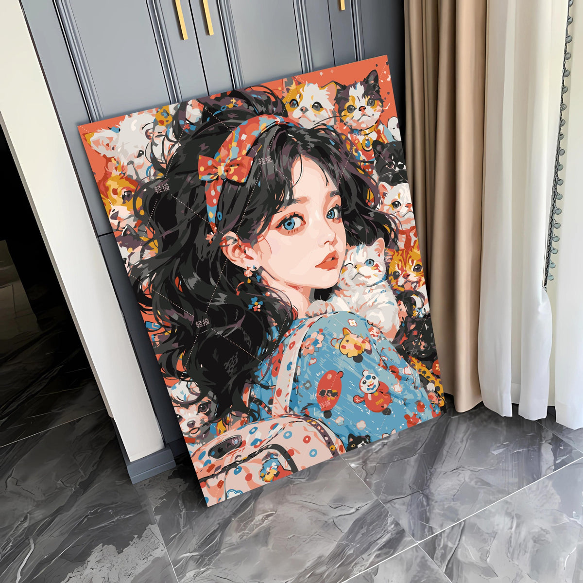 [40x50] Canvas Paint By Number Kit Digital Oil Painting DIY Lukisan Seri F
