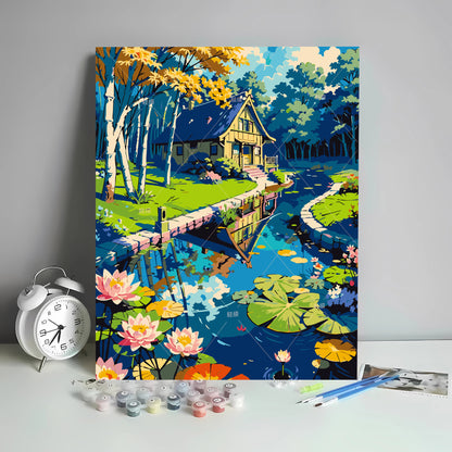 [40x50] Canvas Paint By Number Kit Digital Oil Painting DIY Lukisan Seri P