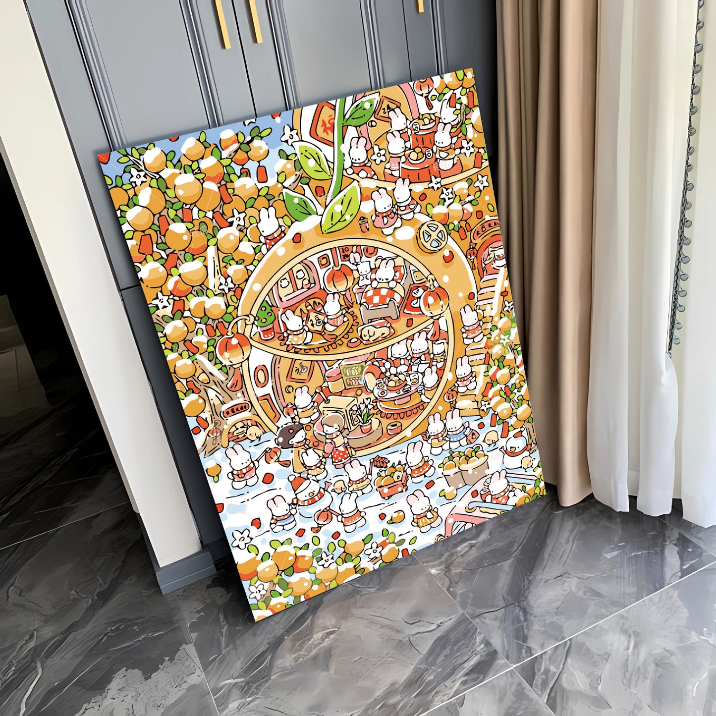 [40x50] Canvas Paint By Number Kit Digital Oil Painting DIY Lukisan Seri H