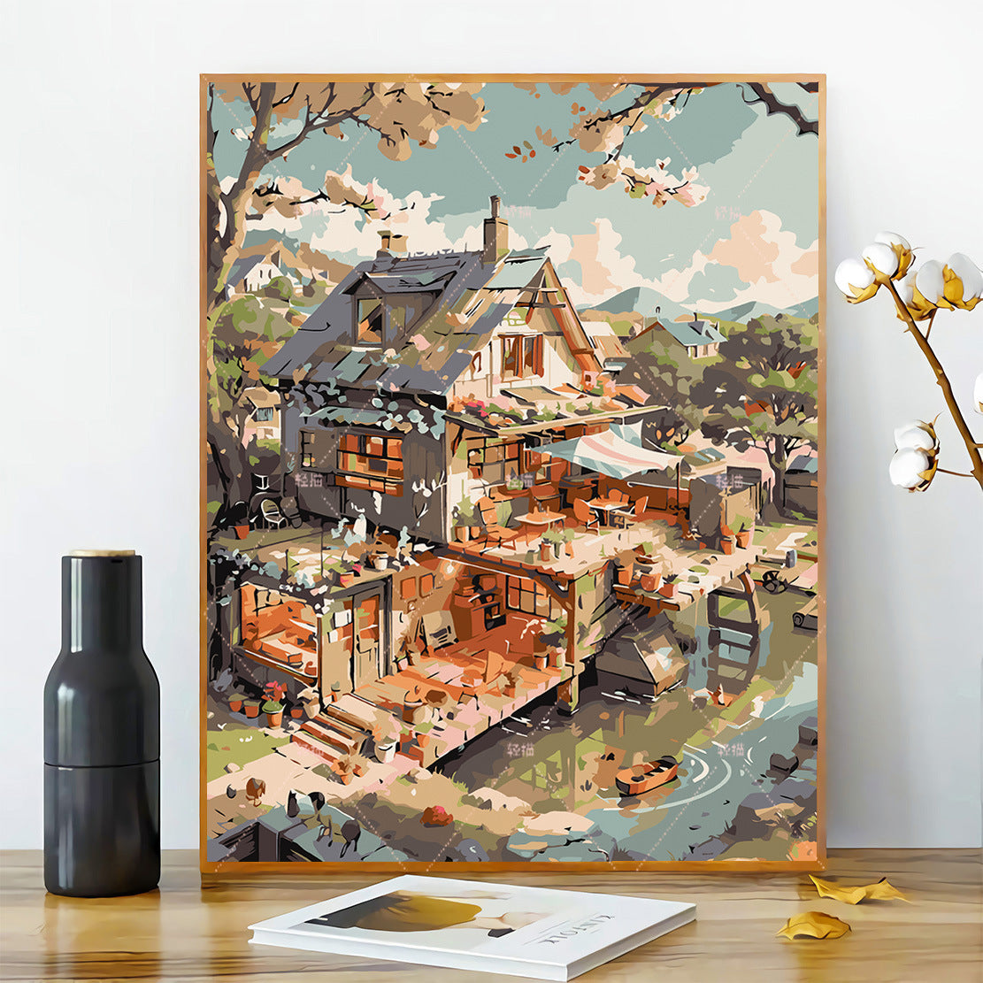 [40x50] Canvas Paint By Number Kit Digital Oil Painting DIY Lukisan Seri F