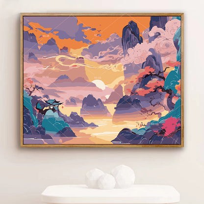 [40x50] Canvas Paint By Number Kit Digital Oil Painting DIY Lukisan Seri A