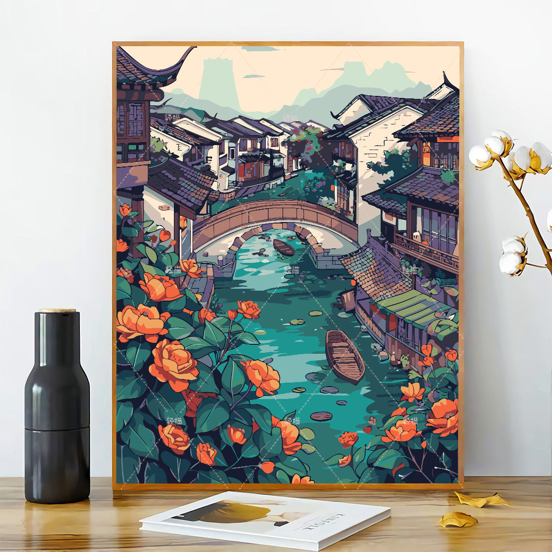 [40x50] Canvas Paint By Number Kit Digital Oil Painting DIY Lukisan Seri D