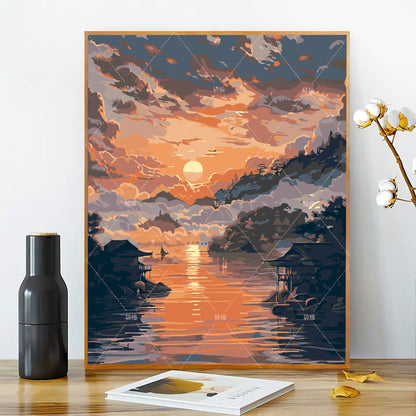 [40x50] Canvas Paint By Number Kit Digital Oil Painting DIY Lukisan Seri A