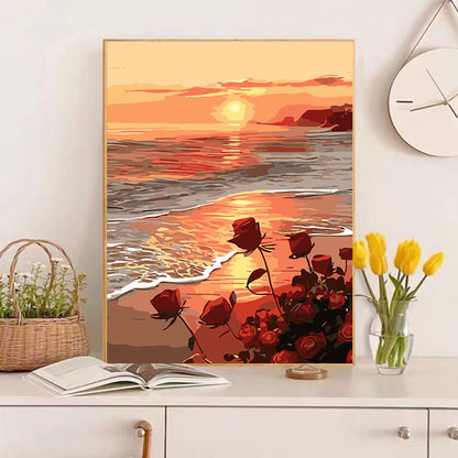 DIY Paint By Numbers Kit Digital Oil Painting Lukisan Kanvas 40 x 50 Seri S