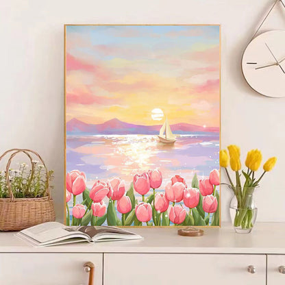 DIY Paint By Numbers Kit Digital Oil Painting Lukisan Kanvas 40 x 50 Seri S