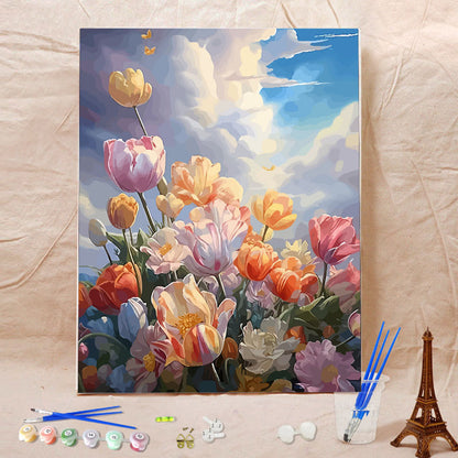 Canvas Paint By Number Kit Digital Oil Painting DIY Lukisan 40 x 50 Seri B
