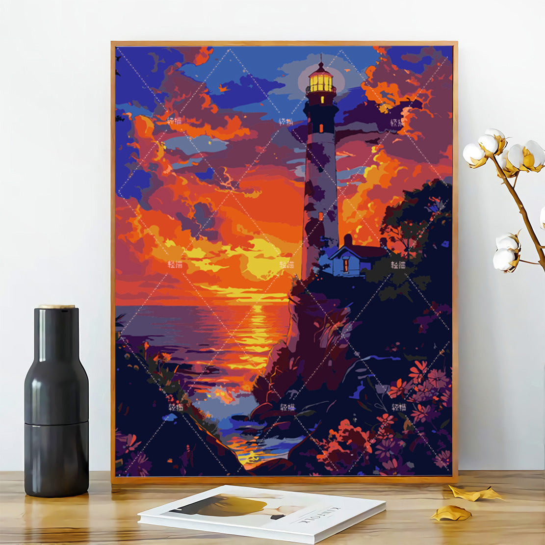 [40x50] Canvas Paint By Number Kit Digital Oil Painting DIY Lukisan Seri B