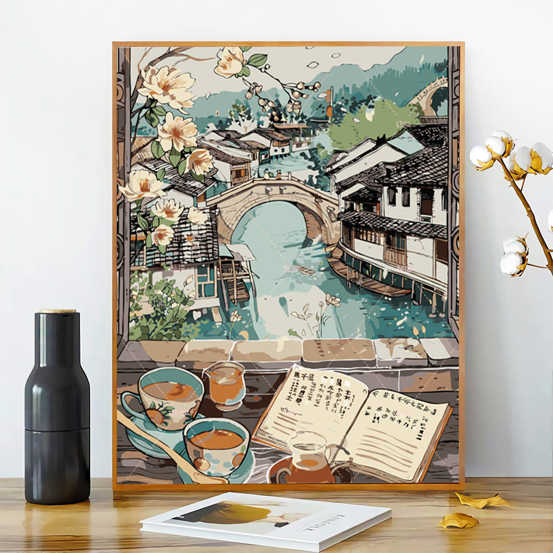 [40x50] Canvas Paint By Number Kit Digital Oil Painting DIY Lukisan Seri B