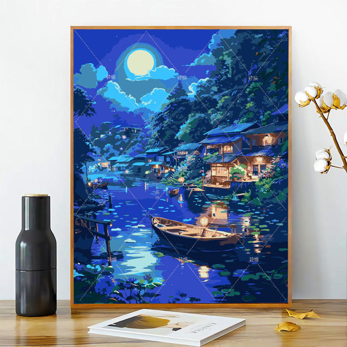 [40x50] Canvas Paint By Number Kit Digital Oil Painting DIY Lukisan Seri B