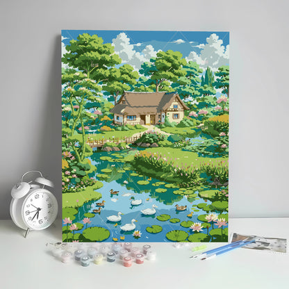 [40x50] Canvas Paint By Number Kit Digital Oil Painting DIY Lukisan Seri B