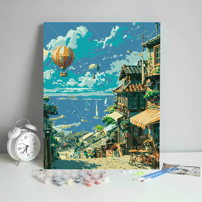 [40x50] Canvas Paint By Number Kit Digital Oil Painting DIY Lukisan Seri D
