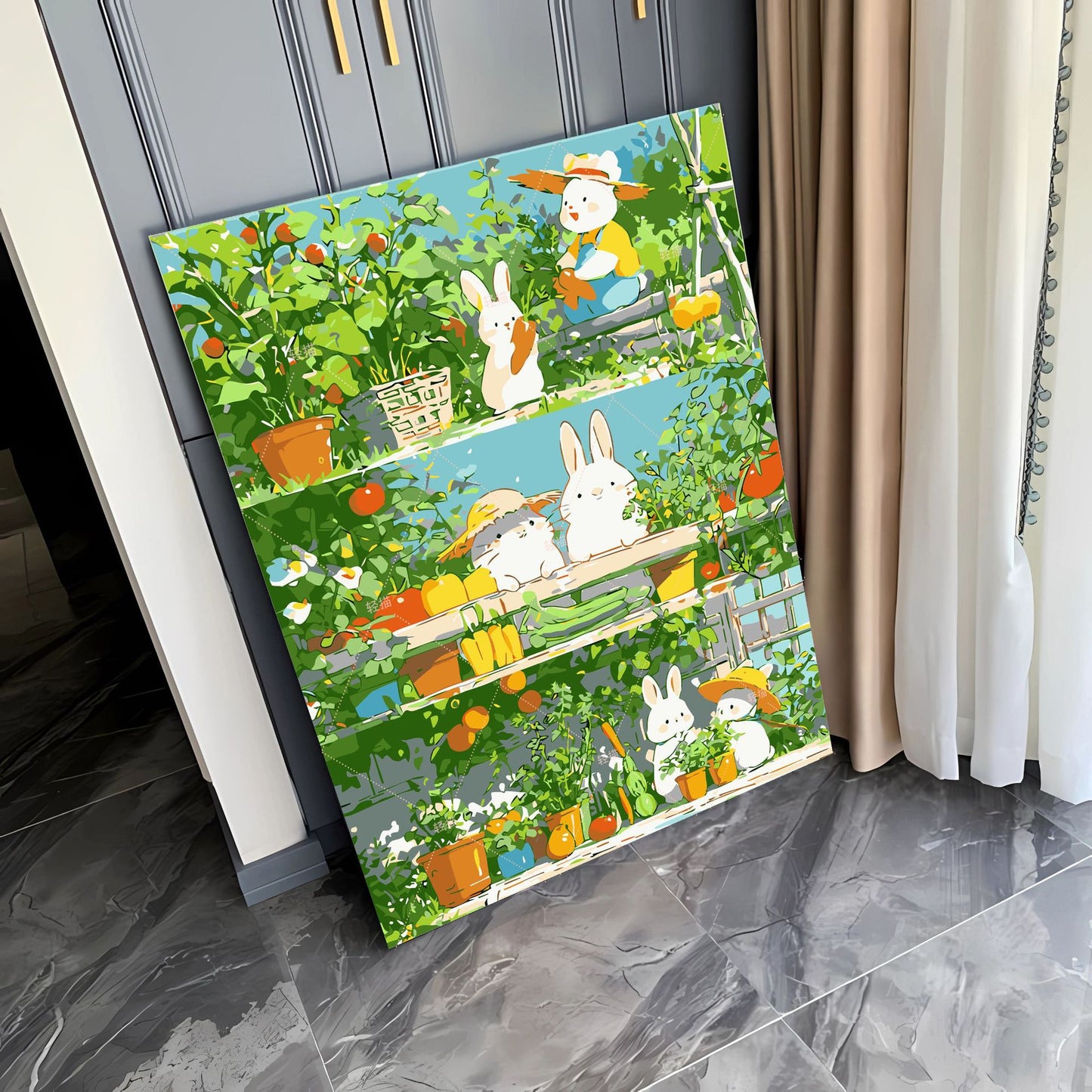 [40x50] Canvas Paint By Number Kit Digital Oil Painting DIY Lukisan Seri G