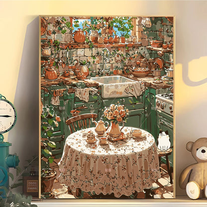 [40x50] Canvas Paint By Number Kit Digital Oil Painting DIY Lukisan Seri D