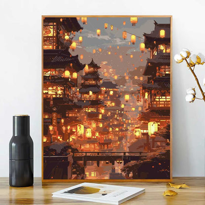 [40x50] Canvas Paint By Number Kit Digital Oil Painting DIY Lukisan Seri F