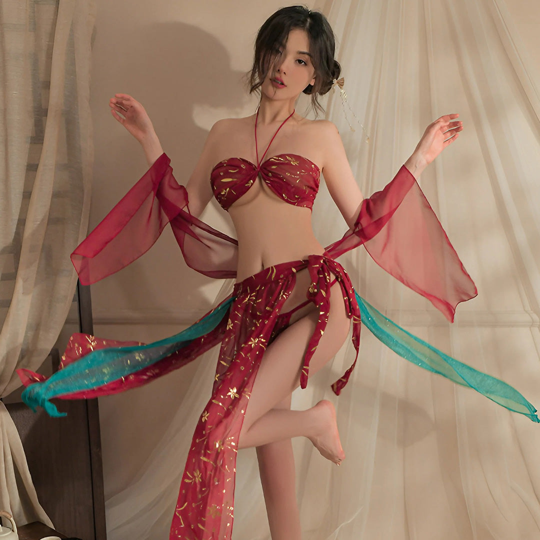 Lingerie Costume Dancer Two Pieces Tassel Lower CU9993