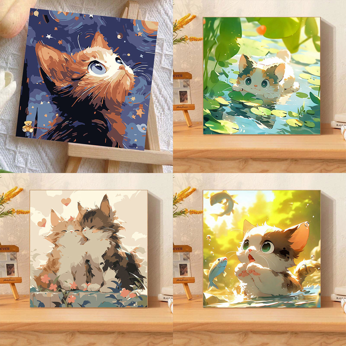 [20x20] Paint By Number Painting By Numbers Kit DIY Digital Oil Lukisan Canvas Seri Animal 1
