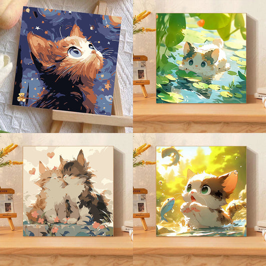 [20x20] Paint By Number Painting By Numbers Kit DIY Digital Oil Lukisan Canvas Seri Animal 1