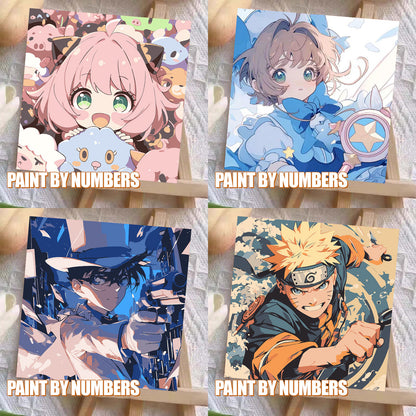 [20x20] Paint By Number Painting By Numbers Kit DIY Digital Oil Lukisan Canvas Seri Anime 2