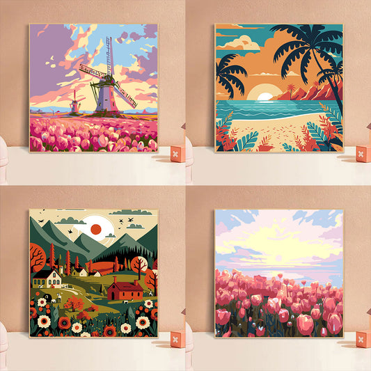 [20x20] Paint By Number Painting By Numbers Kit DIY Digital Oil Lukisan Canvas Seri G