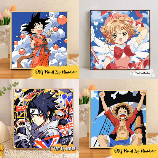 [20x20] Paint By Number Painting By Numbers Kit DIY Digital Oil Lukisan Canvas Seri L Anime 3