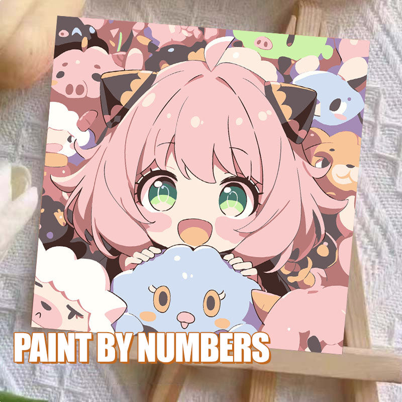 [20x20] Paint By Number Painting By Numbers Kit DIY Digital Oil Lukisan Canvas Seri Anime 2