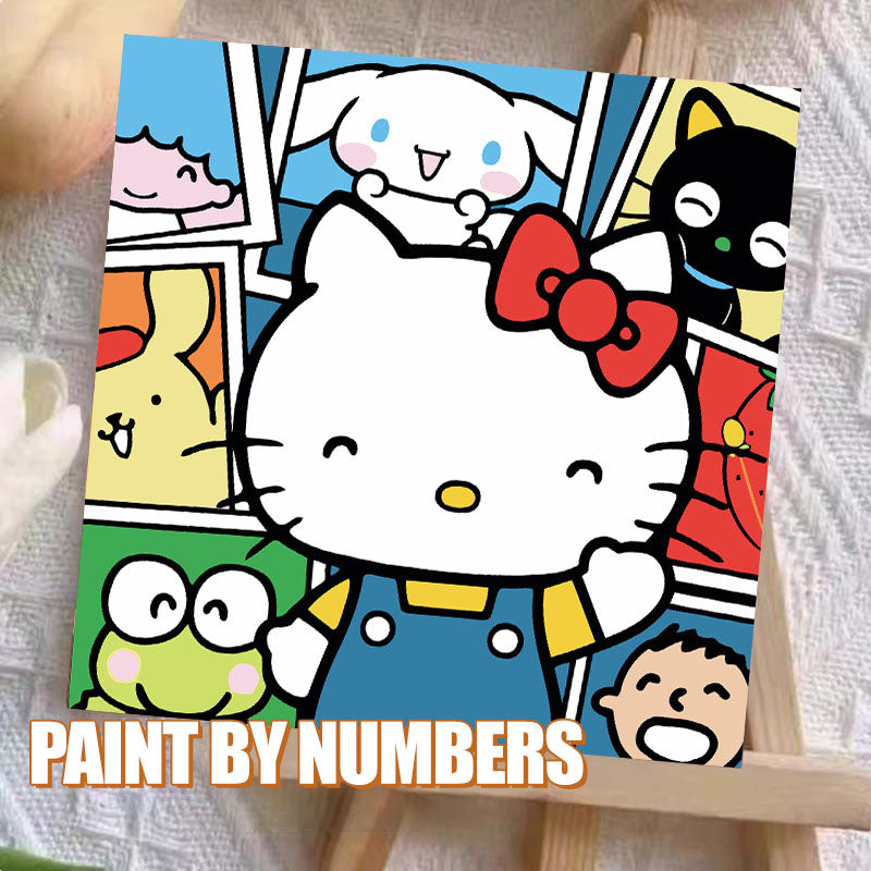 [20x20] Paint By Number Painting By Numbers Kit DIY Digital Oil Lukisan Canvas Seri Sanrio 2