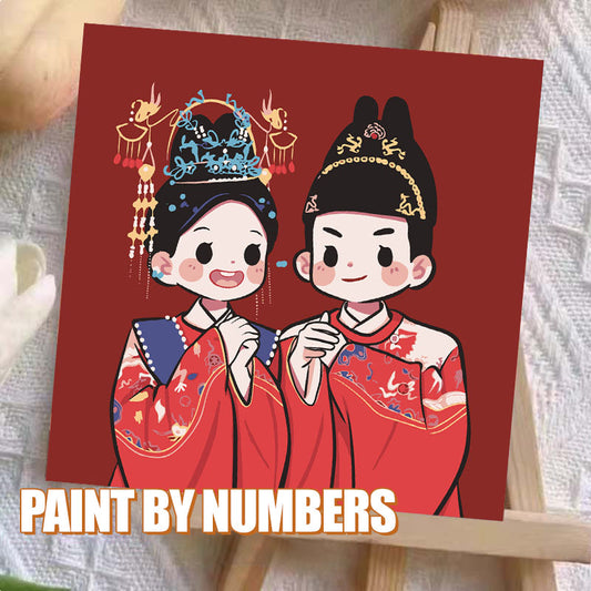 [20x20] Paint By Number Painting By Numbers Kit DIY Digital Oil Lukisan Canvas Seri People