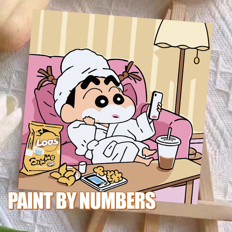 [20x20] Paint By Number Painting By Numbers Kit DIY Digital Oil Lukisan Canvas Seri Karakter