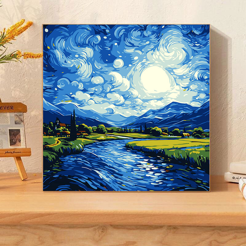[20x20] Paint By Number Painting By Numbers Kit DIY Digital Oil Lukisan Canvas Seri H