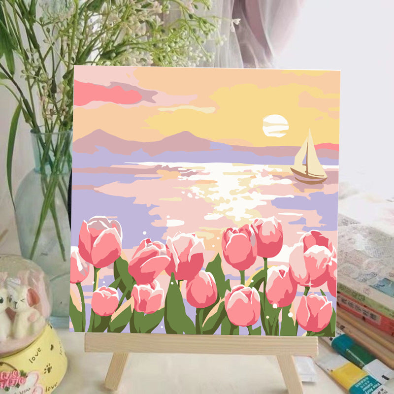 [20x20] Paint By Number Painting By Numbers Kit DIY Digital Oil Lukisan Canvas Seri H