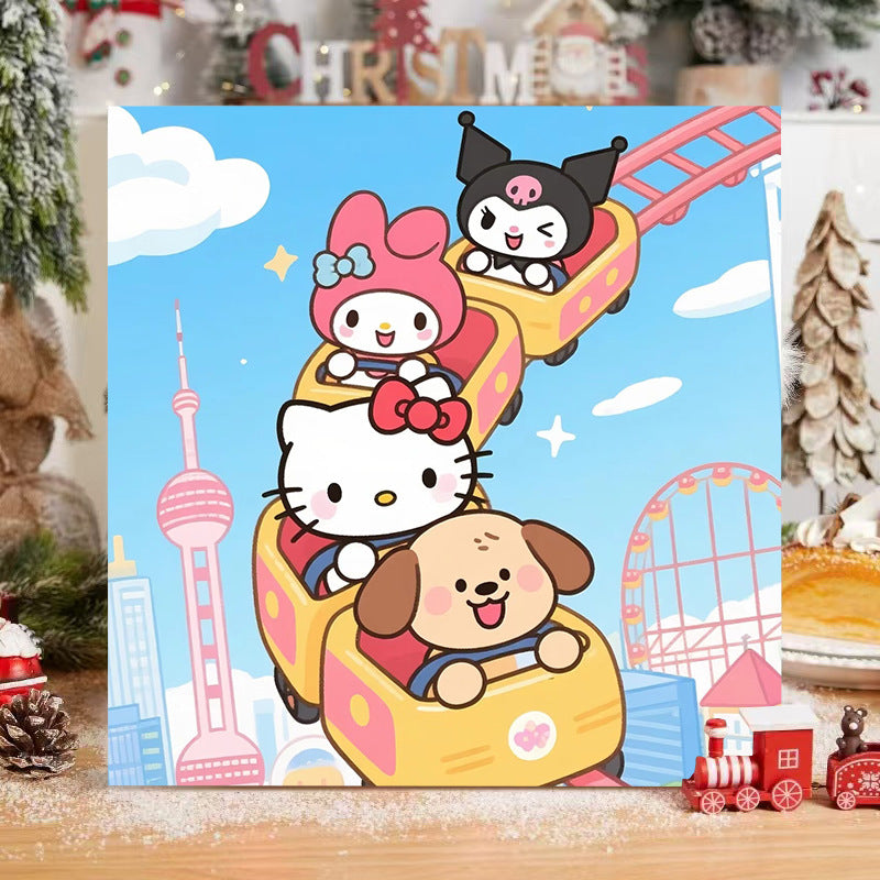 [20x20] Paint By Number Painting By Numbers Kit DIY Digital Oil Lukisan Canvas Seri Sanrio 1