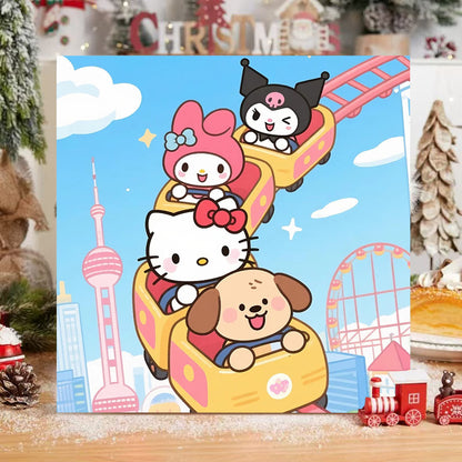 [20x20] Paint By Number Painting By Numbers Kit DIY Digital Oil Lukisan Canvas Seri Sanrio 1