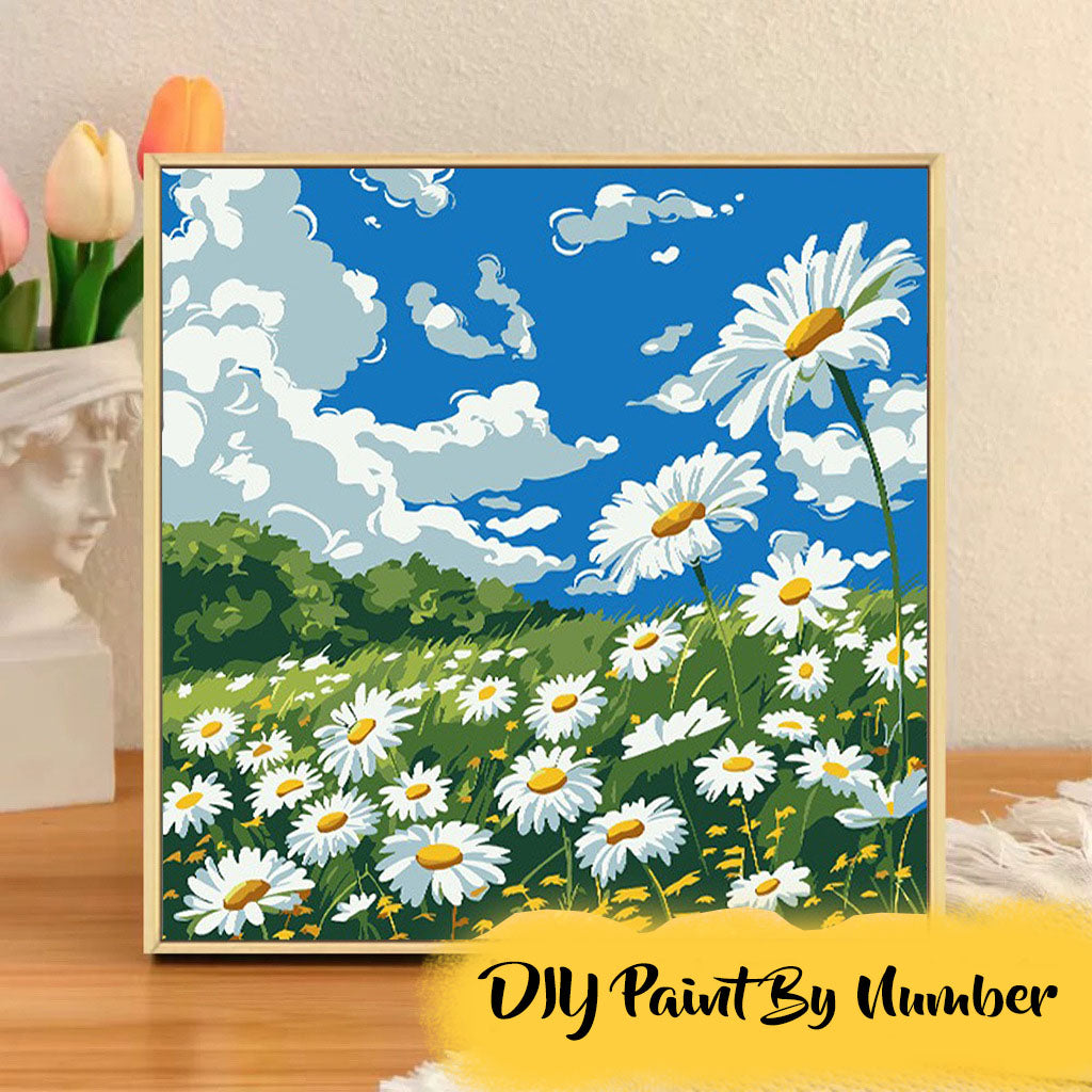 [20x20] Paint By Number Painting By Numbers Kit DIY Digital Oil Lukisan Canvas Seri Flower