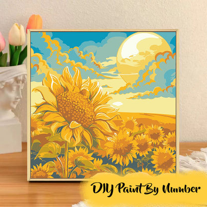 [20x20] Paint By Number Painting By Numbers Kit DIY Digital Oil Lukisan Canvas Seri Flower