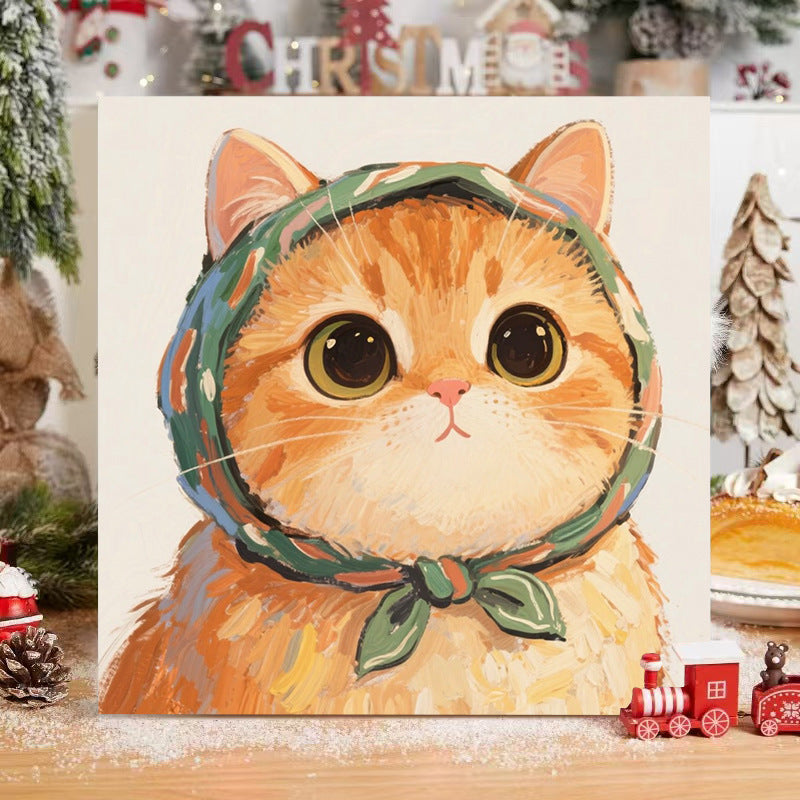[20x20] Paint By Number Painting By Numbers Kit DIY Digital Oil Lukisan Canvas Seri Animal 1