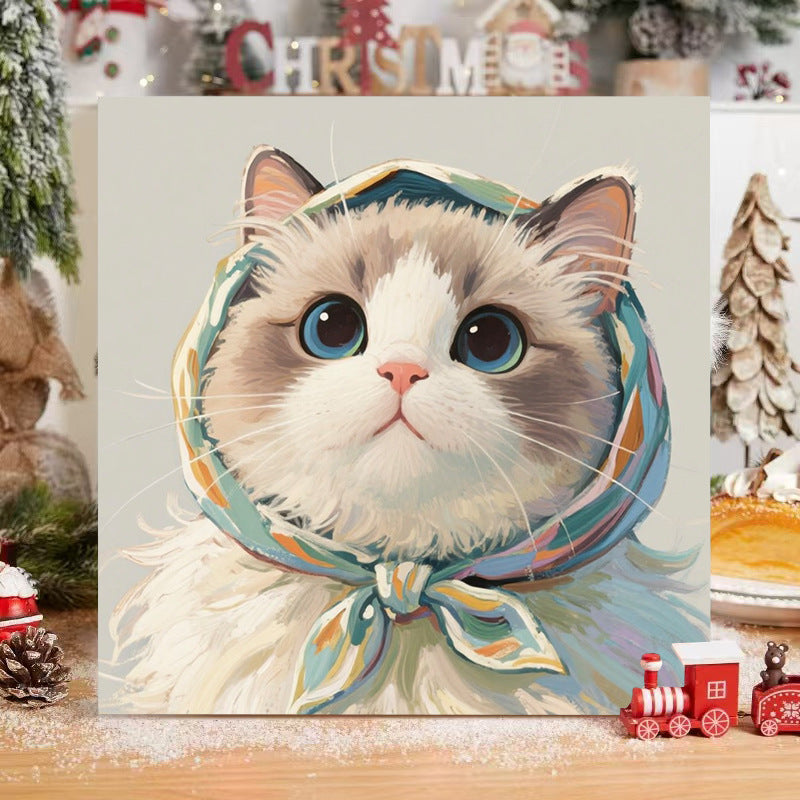 [20x20] Paint By Number Painting By Numbers Kit DIY Digital Oil Lukisan Canvas Seri Animal 1