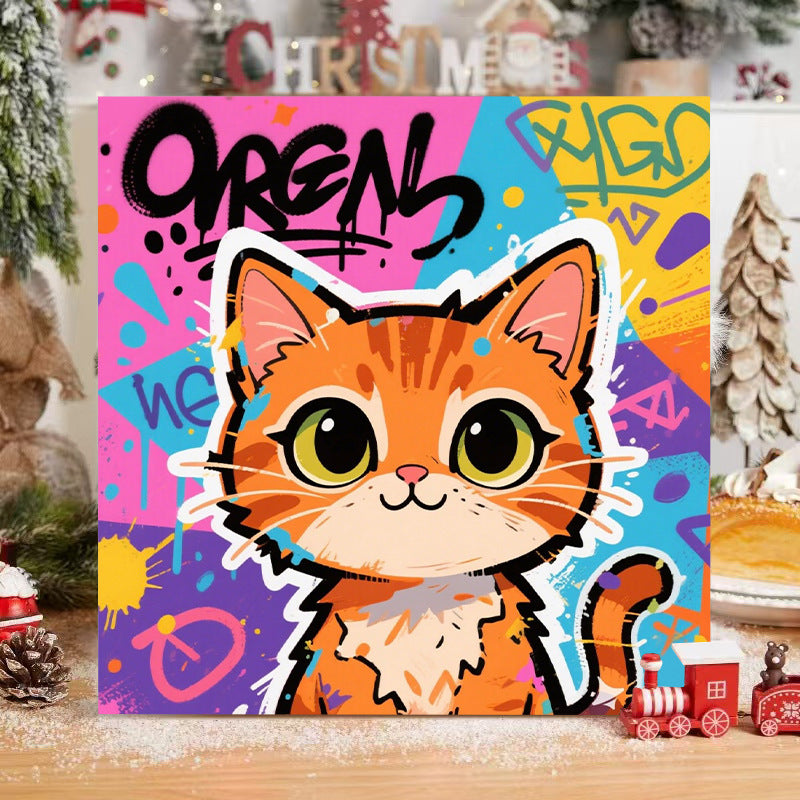 [20x20] Paint By Number Painting By Numbers Kit DIY Digital Oil Lukisan Canvas Seri Animal 2