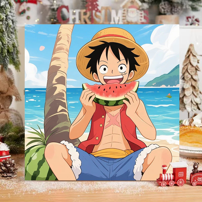 [20x20] Paint By Number Painting By Numbers Kit DIY Digital Oil Lukisan Canvas Seri Anime 1