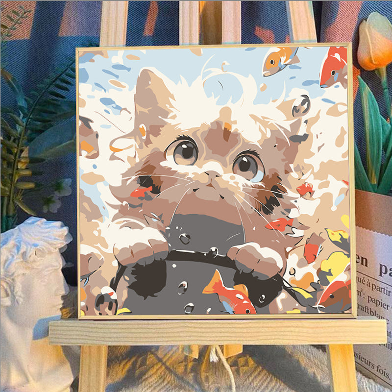 [20x20] Paint By Number Painting By Numbers Kit DIY Digital Oil Lukisan Canvas Seri Animal 2