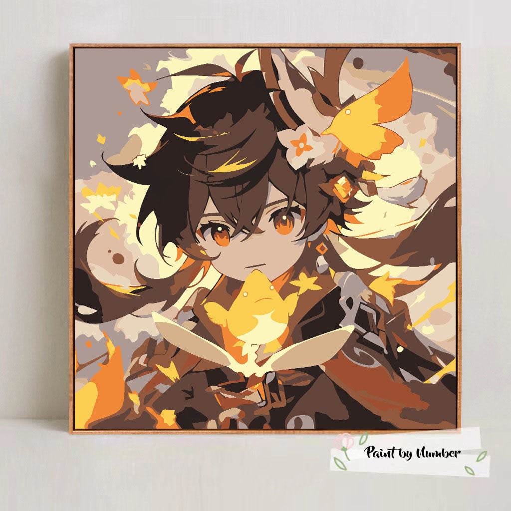 [20x20] Paint By Number Painting By Numbers Kit DIY Digital Oil Lukisan Canvas Seri Genshin Impact