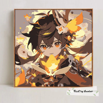 [20x20] Paint By Number Painting By Numbers Kit DIY Digital Oil Lukisan Canvas Seri Genshin Impact