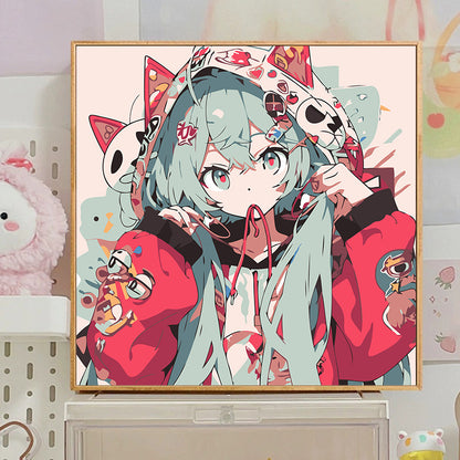 [20x20] Paint By Number Painting By Numbers Kit DIY Digital Oil Lukisan Canvas Seri Anime 1