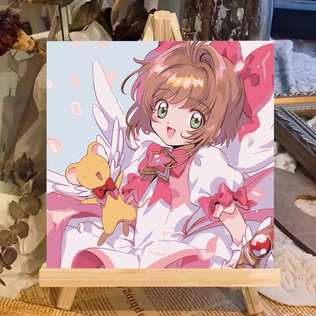 [20x20] Paint By Number Painting By Numbers Kit DIY Digital Oil Lukisan Canvas Seri Anime 1