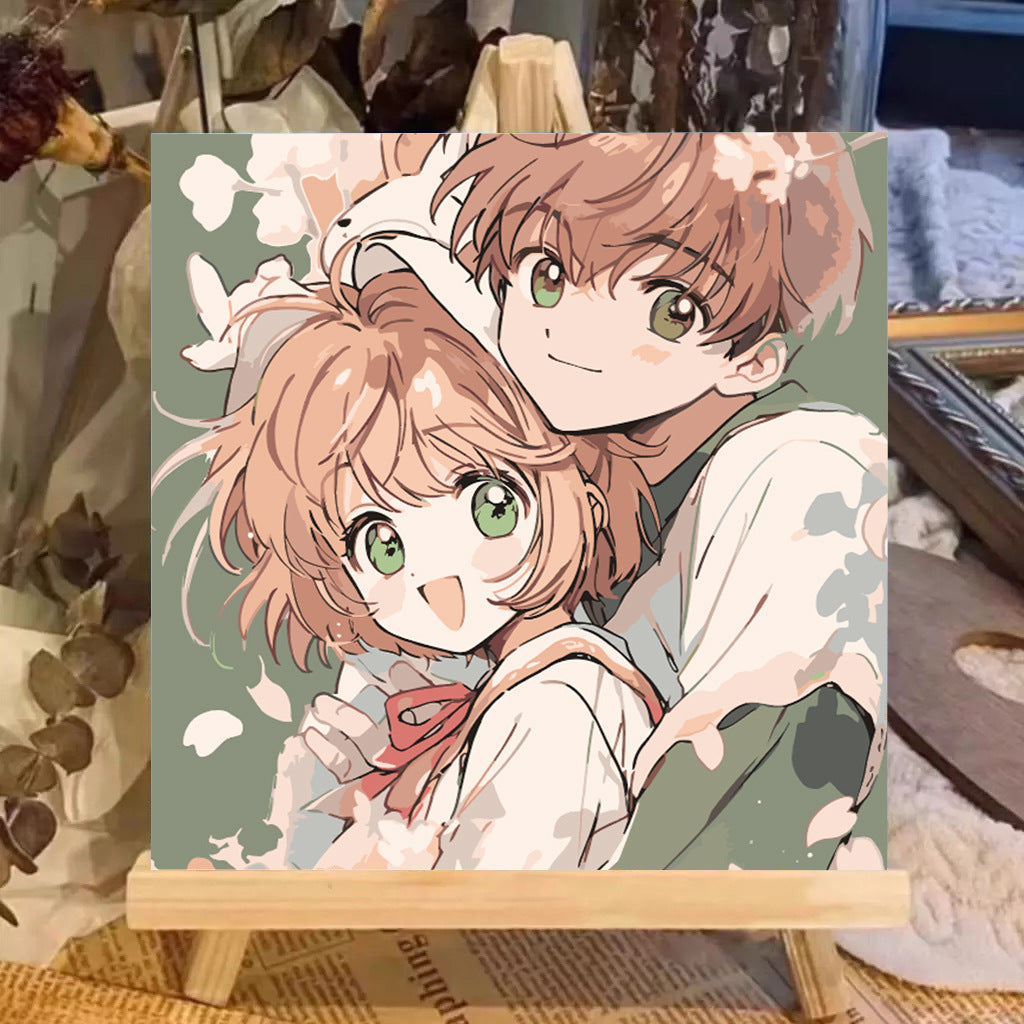 [20x20] Paint By Number Painting By Numbers Kit DIY Digital Oil Lukisan Canvas Seri Anime 1