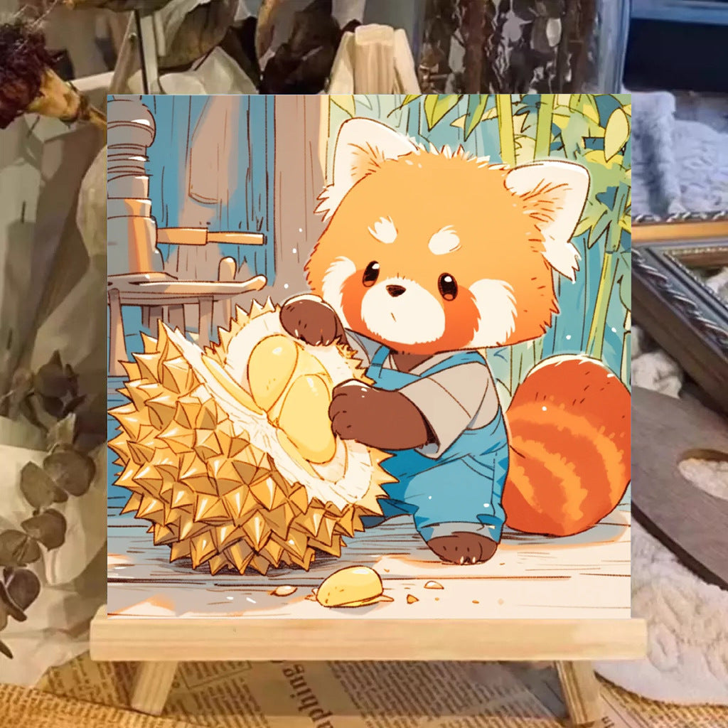 [20x20] Paint By Number Painting By Numbers Kit DIY Digital Oil Lukisan Canvas Seri Animal 1