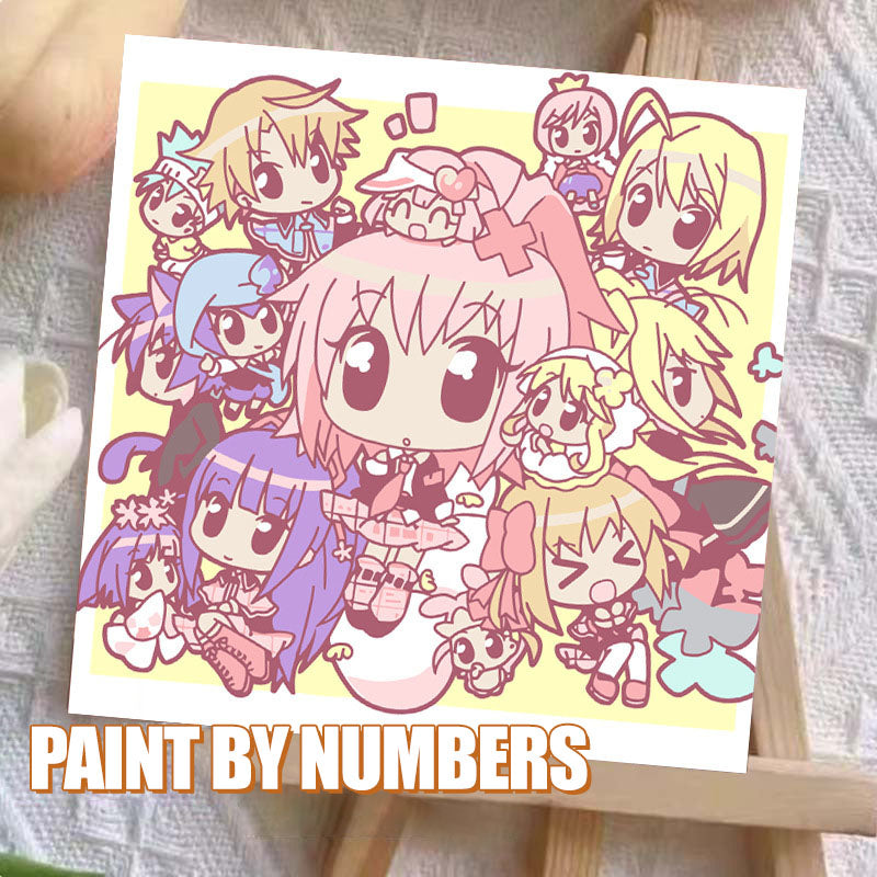 [20x20] Paint By Number Painting By Numbers Kit DIY Digital Oil Lukisan Canvas Seri Karakter