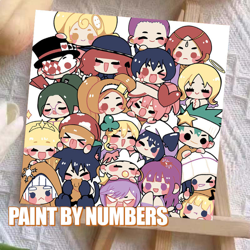 [20x20] Paint By Number Painting By Numbers Kit DIY Digital Oil Lukisan Canvas Seri Karakter