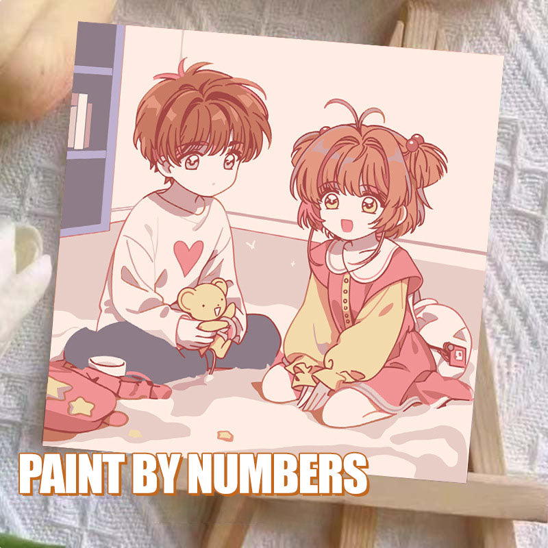 [20x20] Paint By Number Painting By Numbers Kit DIY Digital Oil Lukisan Canvas Seri Anime 2