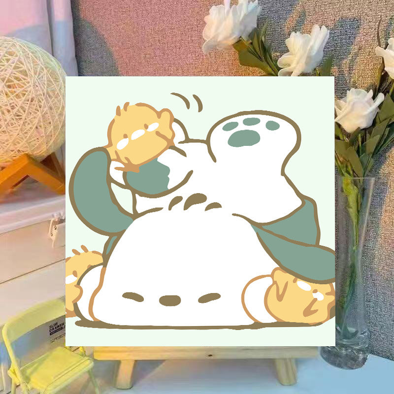 [20x20] Paint By Number Painting By Numbers Kit DIY Digital Oil Lukisan Canvas Seri Sanrio 1